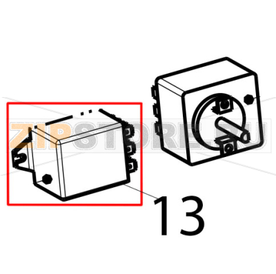 Relay Tecnoinox FR4FE7 Relay Tecnoinox FR4FE7Запчасть на деталировке под номером: 13
