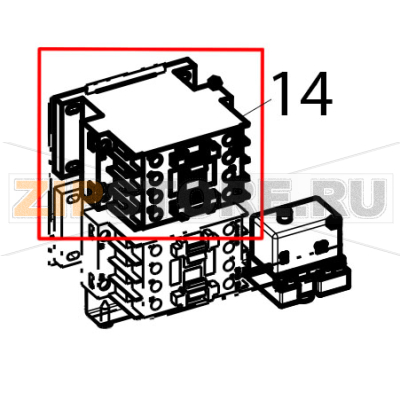Remote control switch 25 A Tecnoinox FR83FE7 Remote control switch 25 A Tecnoinox FR83FE7Запчасть на деталировке под номером: 14