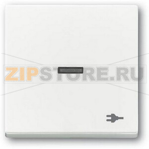 Клавиша выключателя с символом &quot;Вилка&quot;, альпийский белый ABB 2CKA001751A3161 