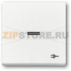 Клавиша выключателя с символом &quot;Вилка&quot;, альпийский белый ABB 2CKA001751A3161 