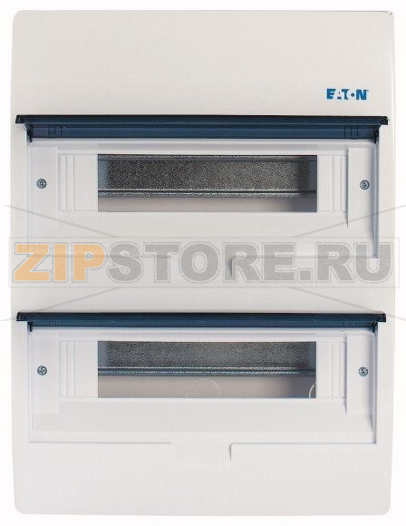 Щит встроенного исполнения, 2 ряда, 24 модуля, прозрачная дверь, пластик Eaton BC-U-2/24-ECO 