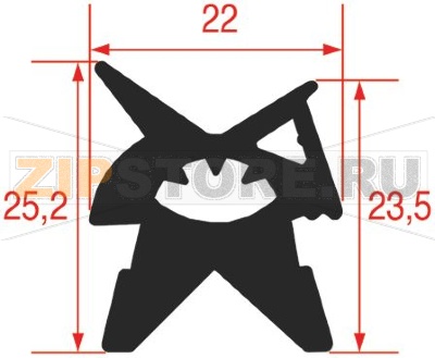 УПЛОТНИТЕЛЬНАЯ РЕЗИНА ДЛЯ ПЕЧИ 570X680 MM 