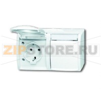 Розетка 16 А, 250 В, IP44, монтаж: открытый, альпийский белый ABB 2CKA002084A0715