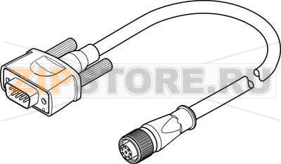 Кабель кодирующего устройства 5 м Festo NEBM-M12G8-E-5-S1G9 