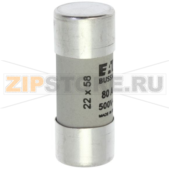 Предохранитель, 80 A, AC 500 В, 120 кА, 22x58 мм, gL/gG, IEC Eaton CYLINDRICAL FUSE 22x58 80A G 