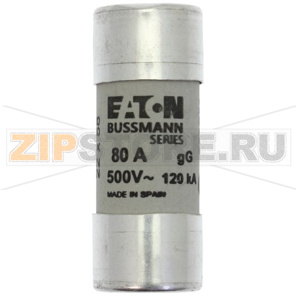 Предохранитель, 80 A, AC 500 В, 120 кА, 22x58 мм, gL/gG, IEC Eaton CYLINDRICAL FUSE 22x58 80A G 