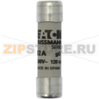 Предохранитель, 12 A, AC 500 В, 120 кА, 10x38 мм, gL/gG, IEC Eaton CYLINDRICAL FUSE 10x38 12A G