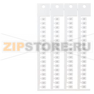 inscription label, front, with L2, horizontal, terminal width: 5 mm, H: 7 mm, white Siemens 8WA8347-2AD 
