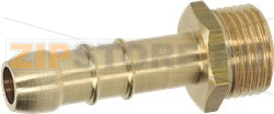 HOSE-END FITTING BRASS ø14mm  NAT. GAS 