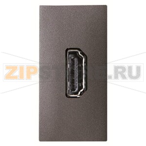 Механизм HDMI разъёма, одномодульный, антрацитовый ABB 2CLA215570N1801 