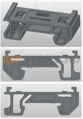 Адаптер на монтажную рейку 15 мм, серый CHIKU RPVF-NS15A 