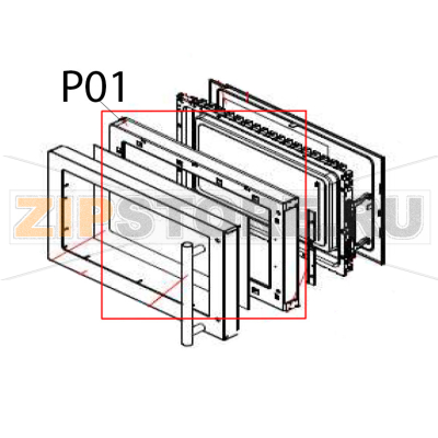 Door frame Hurakan HKN-WP900G Door frame Hurakan HKN-WP900GЗапчасть на деталировке под номером: P01