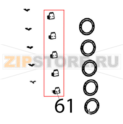 Staffa supporto cablaggi STD Unox XBC 1005E Staffa supporto cablaggi STD Unox XBC 1005EЗапчасть на деталировке под номером: 61