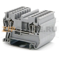 Клемма проходная, пружинная, серая CHIKU RNS 2,5