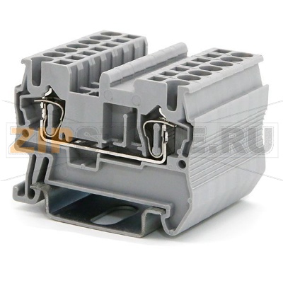 Клемма проходная, пружинная, серая CHIKU RNS 2,5 
