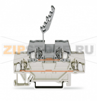 Double-deck terminal block; Through/through terminal block; for DIN-rail 35 x 15 and 35 x 7.5; 2.5 mm; CAGE CLAMP®; 2,50 mm; light gray/gray Wago 280-541