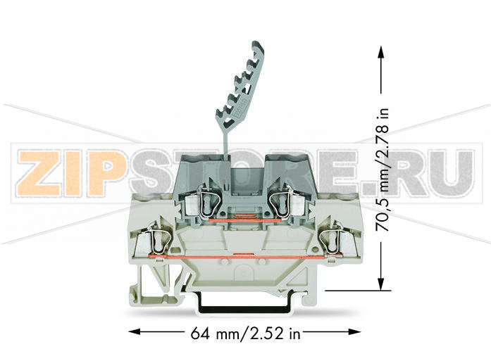 Double-deck terminal block; Through/through terminal block; for DIN-rail 35 x 15 and 35 x 7.5; 2.5 mm; CAGE CLAMP®; 2,50 mm; light gray/gray Wago 280-541 Примечание:Terminating Aluminum ConductorsWAGO spring clamp terminal blocks are suitable for solid aluminum conductors up to 4 mm?/12 AWG if WAGO “Alu-Plus” Contact Paste is used for termination.“Alu-Plus” Contact Paste Advantages:Automatically destroys the oxide film during clamping.Prevents fresh oxidation at the clamping point.Prevents electrolytic corrosion between aluminum and copper conductors (in the same terminal block).Provides long-term protection against corrosion....