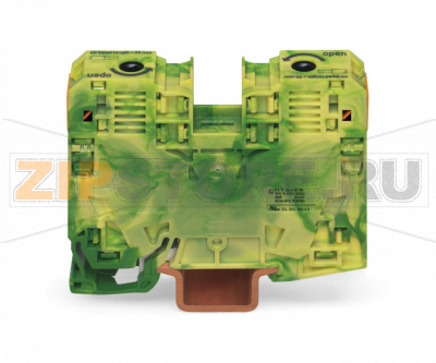 POWER CAGE CLAMP 2-проводные клеммы с заземлением; 35 мм; подходят для исполнений Ex e II; боковые маркировочные разъемы; только на рейке DIN 35 x 15; POWER CAGE CLAMP; 35,00 mm; зеленые-желто Wago 285-137/999-950 