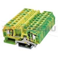 Клемма пружинная, заземляющая, желто-зеленая CHIKU RST 6-PE