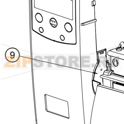 Сенсор, крышка принтера Datamax I-4604 Датчик, крышка принтера Datamax I-4604Запчасть на сборочном чертеже под номером: 9Название запчасти Datamax на английском языке: Cover, Sensor