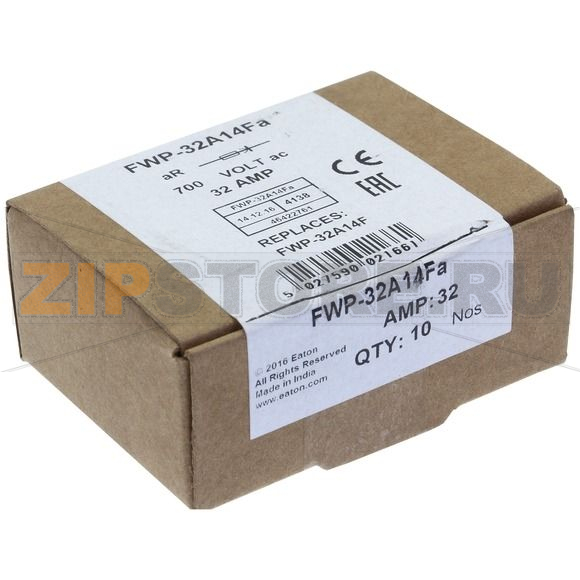 Предохранитель, 32 A, AC 700 В, 200 кА, 14x51 мм, aR, UL Eaton 32AMP 700V AC FERRULE 14x51 MM 