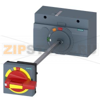 Door mounted rotary operator EMERGENCY-OFF NEMA type 1, 3R, 12, 4/4X with door interlocking and door-open position accessory for 3VA5/6 400/600 Siemens 3VA9447-0FK35