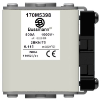 Предохранитель, 800 A, AC 1000 В, 100 кА, size 2, 61x75x77 мм, aR, IEC UL Eaton FUSE 800A 1000