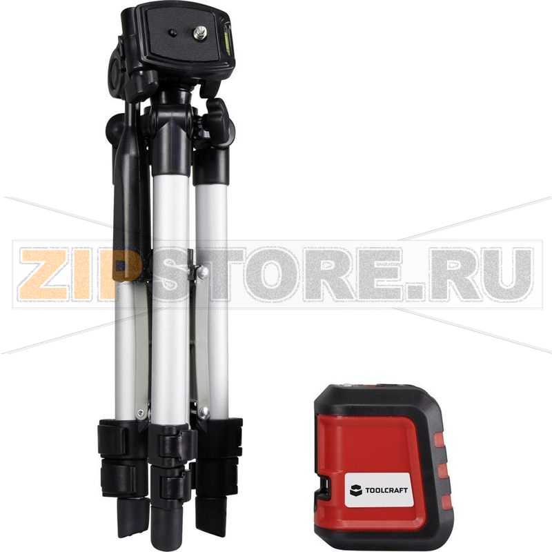 Уровень лазерный со штативом, крестообразный, диапазон измерений: 8 м Toolcraft CL8 