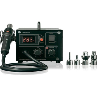 Станция паяльная 450 Вт, термовоздушная, цифровая Toolcraft AT 850D