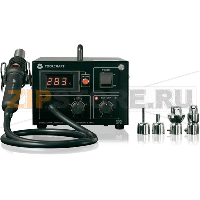 Станция паяльная 450 Вт, термовоздушная, цифровая Toolcraft AT 850D 