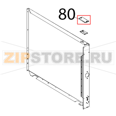 Piastrina coprifori Unox XBC 404 Piastrina coprifori Unox XBC 404Запчасть на деталировке под номером: 80