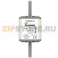 Предохранитель, 250 A, AC 690 В, 200 кА, size 1, 45x45x110 мм, aR, IEC UL Eaton FUSE 250A 690V
