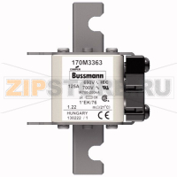 Предохранитель, 125 A, AC 690 В, 200 кА, size 1, 45x59x102 мм, aR, IEC UL Eaton FUSE 125A 690V