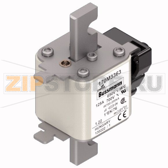 Предохранитель, 125 A, AC 690 В, 200 кА, size 1, 45x59x102 мм, aR, IEC UL Eaton FUSE 125A 690V 