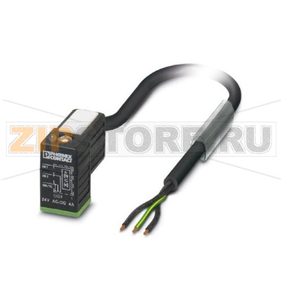 Кабель для датчика / исполнительного элемента Phoenix Contact SAC-3P-10,0-PUR/CI-1L-S 3-полюсн., PUR/ПВХ, черный RAL 9005, свободный конец, к Штекер типа CI для электромагнитного клапана (9,4 мм), с помощью 1 светодиод, подключение с помощью Диод Зенера, Длина кабеля: 10 м.Минимальный заказ: 1 шт.Упаковка: 1 шт.