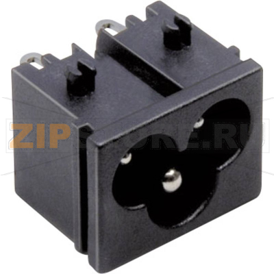 Розетка 2.5 А, IEC C6, черная, 1 шт TRU Components TC-2512017 