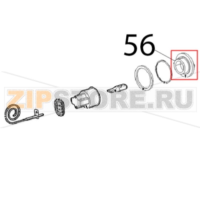 Vetro coprilampada borosilicato temprato Unox XFT 110 Vetro coprilampada borosilicato temprato Unox XFT 110Запчасть на деталировке под номером: 56