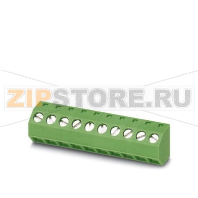 Клеммы для печатного монтажа Phoenix Contact SMKDSNF 1,5/10-5,08 Номинальный ток: 12 А, Номинальное напряжение: 400 В, Размер шага: 5,08 мм, Полюсов: 10, Тип подключения: Винтовые зажимы, Монтаж: пайка, Направление подключения, проводник / печатная плата: 325 °, Цвет: зеленый.Минимальный заказ: 50 шт.Упаковка: 50 шт.