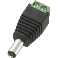 Штекер низковольтный 2.1 мм, 5.5 мм, 1 шт TRU Components 735808