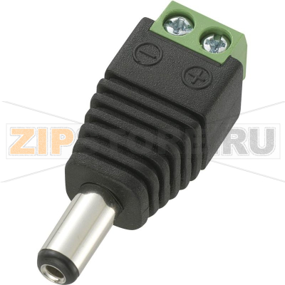 Штекер низковольтный 2.1 мм, 5.5 мм, 1 шт TRU Components 735808 