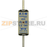 Предохранитель, 40 A, AC 400 В, 120 кА, NH01, gL/gG, IEC Eaton NH FUSE 40A 400V GG/GL SIZE 01
