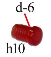 CACHE VOYANT ROUGE D6H10MM