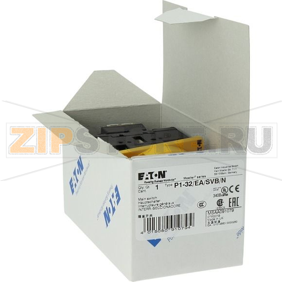 Выключатели главные, P1, 32 A, 3-полюсн. + N Eaton P1-32/EA/SVB/N 