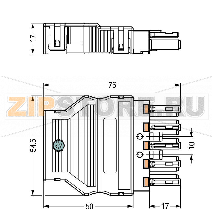 Разъем; с корпусом разгрузки натяжения; 5-пол.; Код. A; 4,00 mm; черные Wago 770-105 Set: Socket 770-205 and strain relief housing 770-505Protected against mismating and maintenance-freePush-in CAGE CLAMP® spring pressure connection technology allows solid conductors to be simply pushed into a unitTwo-wire connection per pole for loops or bridgesAdditional variable coding is possible...