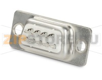 Hyperline CON-DSUB9-M-SLD Разъем D-SUB, 9 контактов, папа (male), под пайку