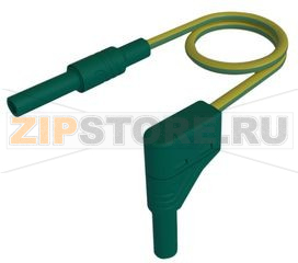 Провод тестовый 1 м, зеленый, желтый Hirschmann MAL S WG-B 100/2,5 GREEN YELLOW 