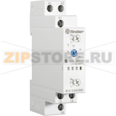 Реле времени многофункциональное, 24 ч (макс.) Finder 80.01.0.240.0000 
