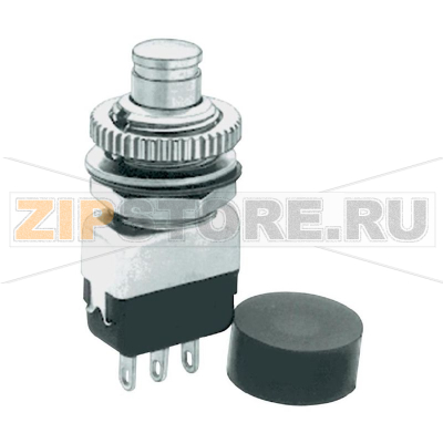 Кнопка 220 В/AC, 2 А, 1 x вкл/выкл, без фиксации, 1 шт APEM 104350003 