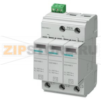 ОГРАНИЧИТЕЛЬ ПЕРЕНАПРЯЖЕНИЙ ТИП 2 REQUIREMENT КАТЕГОРИЯ C, UC 350V PLUG-IN PROTECTION BLOCKS 3-ПОЛЮСА, 3+0 CIRCUIT ДЛЯ TNC SYSTEMS W. REMOTE DISPLAY Siemens 5SD7463-1