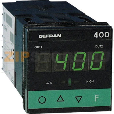 Регулятор температурный J, K, R, S, T, B, E, N, Pt100, PTC, от -55 до 120°C Gefran 400-DR-1-000 